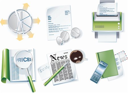 financial accounting icons - Detailed business related icon set Stock Photo - Budget Royalty-Free & Subscription, Code: 400-04113152