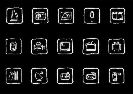 Media and Publishing icons sketch 2 series Stock Photo - Budget Royalty-Free & Subscription, Code: 400-04113227