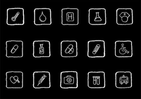 Healthcare and Pharma icons sketch 2  series Stock Photo - Budget Royalty-Free & Subscription, Code: 400-04113221