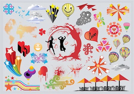Value pack of many fun design elements. Visit my portfolio for many more illustrations and vectors. Stock Photo - Budget Royalty-Free & Subscription, Code: 400-04113240