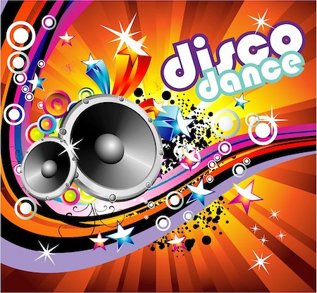 simsearch:400-06357823,k - Disco Dance Music Colorful Background Foto de stock - Super Valor sin royalties y Suscripción, Código: 400-04113730