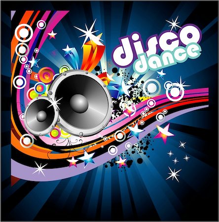 simsearch:400-06357823,k - Disco Dance Music Colorful Background Foto de stock - Super Valor sin royalties y Suscripción, Código: 400-04113731