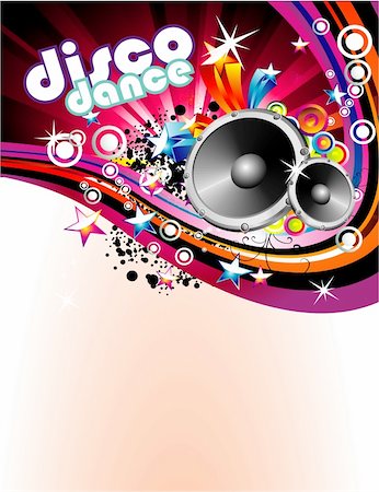 simsearch:400-06357823,k - Abstract Music and Disco Colorful Flyer Background Foto de stock - Super Valor sin royalties y Suscripción, Código: 400-04113746