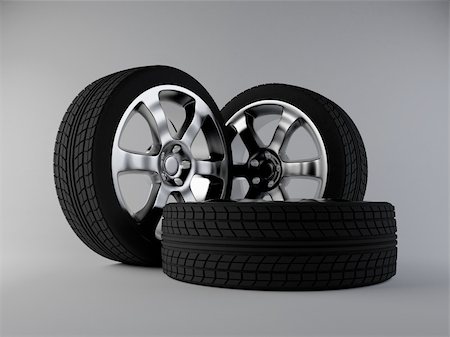 simsearch:400-04000869,k - 3d modeled and rendered wheels Stockbilder - Microstock & Abonnement, Bildnummer: 400-04113917