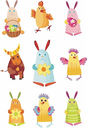 simsearch:400-04804351,k - vector easter set Stock Photo - Budget Royalty-Free & Subscription, Code: 400-04113975