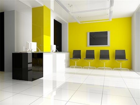 small business computers - Intérieur Modern de bureau 3D render Photographie de stock - Aubaine LD & Abonnement, Code: 400-04124471