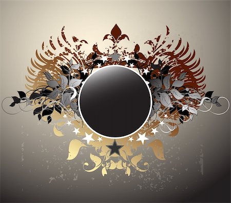 ornamental shield, this illustration may be usefull as designer work. Stock Photo - Budget Royalty-Free & Subscription, Code: 400-04124925
