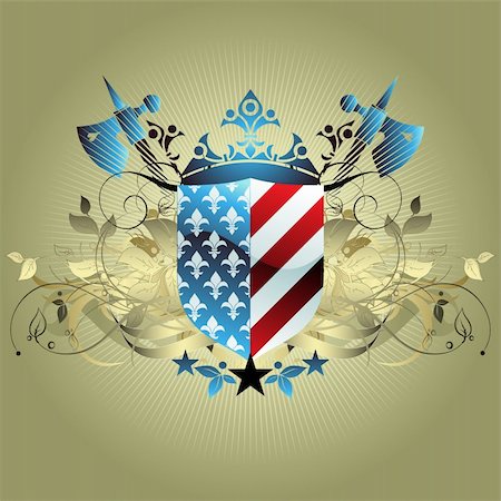 ornamental shield, this illustration may be usefull as designer work. Stock Photo - Budget Royalty-Free & Subscription, Code: 400-04124923