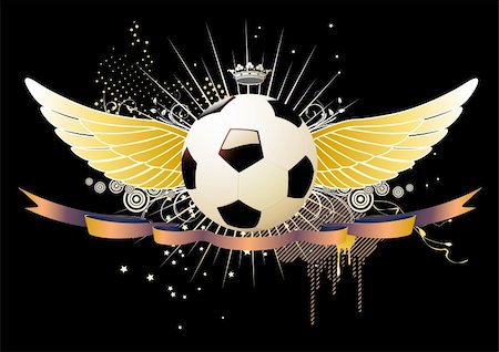 simsearch:400-07218299,k - Vector illustration of style soccer football winged emblems Stock Photo - Budget Royalty-Free & Subscription, Code: 400-04125095