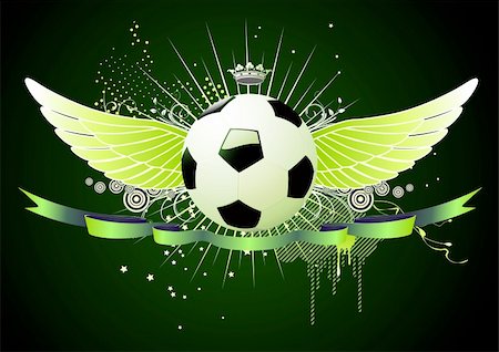 simsearch:400-07218299,k - Vector illustration of style soccer football winged emblems Stock Photo - Budget Royalty-Free & Subscription, Code: 400-04125097