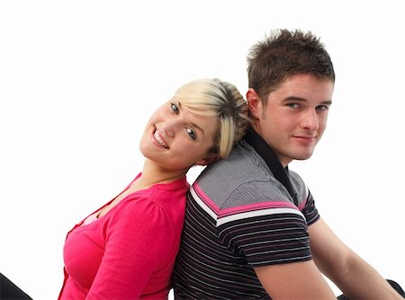 simsearch:400-04150404,k - Portrait of a young lovely couple smiling at the camera Stock Photo - Budget Royalty-Free & Subscription, Code: 400-04125223