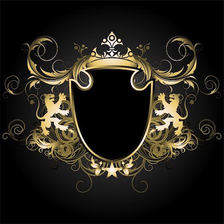 ornamental shield, this illustration may be usefull as designer work. Stock Photo - Budget Royalty-Free & Subscription, Code: 400-04125436