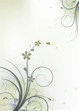 simsearch:400-04624081,k - Illustration vectorielle de Grunge Floral Background Photographie de stock - Aubaine LD & Abonnement, Code: 400-04125458