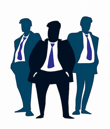 simsearch:400-03996768,k - Businessman Leader with his team standing behind him. Stock Photo - Budget Royalty-Free & Subscription, Code: 400-04125706