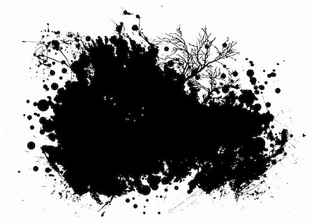 simsearch:400-04497286,k - Nature inspired grunge blob with ink splat design and copy space Stock Photo - Budget Royalty-Free & Subscription, Code: 400-04125828