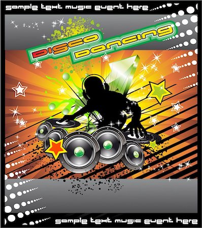 simsearch:400-04111274,k - Colorful Disk Jockey Musical Event  Background for Disco Flyer Stock Photo - Budget Royalty-Free & Subscription, Code: 400-04125864