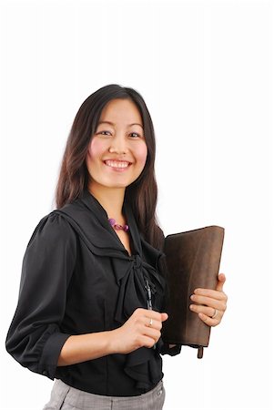 sales training - Beautiful young Asian woman with personal organizer Stock Photo - Budget Royalty-Free & Subscription, Code: 400-04125931