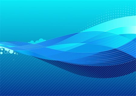simsearch:400-04211748,k - Vector illustration - abstract background made of blue splashes and curved lines Stock Photo - Budget Royalty-Free & Subscription, Code: 400-04126176