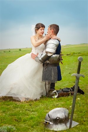 long-awaited meeting / Princess Bride and her knight Stock Photo - Budget Royalty-Free & Subscription, Code: 400-04126198