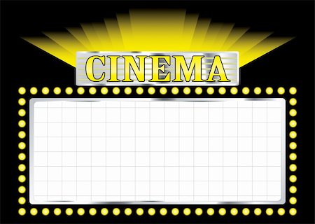 simsearch:400-04338378,k - cinema sign concept image with room to add your own text Foto de stock - Super Valor sin royalties y Suscripción, Código: 400-04126592