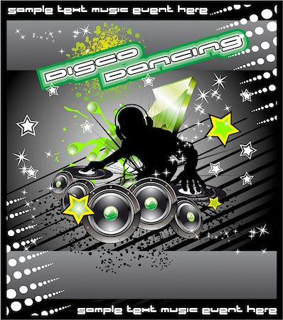 simsearch:400-04111274,k - Colorful Disk Jockey Musical Event  Background for Disco Flyer Stock Photo - Budget Royalty-Free & Subscription, Code: 400-04126606