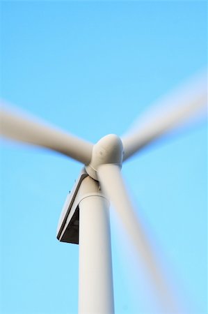 simsearch:400-04465410,k - Closeup of wind turbine motion blurred with a lot of copy space. From Denmark. Stock Photo - Budget Royalty-Free & Subscription, Code: 400-04126718