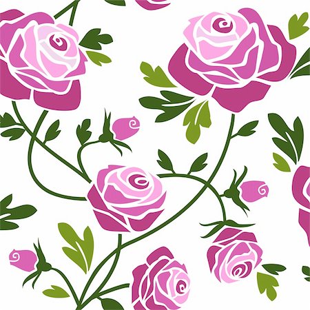 simsearch:400-04667113,k - Romantic pink roses seamless pattern tile. Stock Photo - Budget Royalty-Free & Subscription, Code: 400-04126965