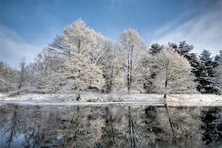 first christmas - lake scene in winter Stock Photo - Budget Royalty-Free & Subscription, Code: 400-04127249