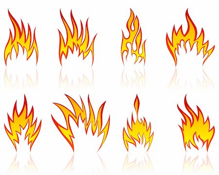 simsearch:400-04159156,k - Set of different fire patterns for design use Stock Photo - Budget Royalty-Free & Subscription, Code: 400-04128385