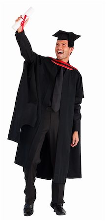 Happy attractive boy celebrating his graduation Stock Photo - Budget Royalty-Free & Subscription, Code: 400-04129179
