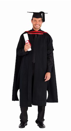 Happy graduate boy with his diploma Stock Photo - Budget Royalty-Free & Subscription, Code: 400-04129181