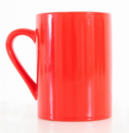 simsearch:628-02615924,k - Red coffee mug isolated on white background Foto de stock - Royalty-Free Super Valor e Assinatura, Número: 400-04129325