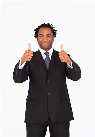 simsearch:400-04129711,k - Handsome afro-american businessman with thumbs up Stock Photo - Budget Royalty-Free & Subscription, Code: 400-04129714