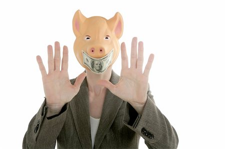 simsearch:400-04629961,k - Lustige geschäftsfrau mit Schweine Gesicht und Dollar-Anmerkung-Maske Stockbilder - Microstock & Abonnement, Bildnummer: 400-04129938