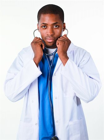 Young Doctor at work in a hospital isolated against a white background Stock Photo - Budget Royalty-Free & Subscription, Code: 400-04129960