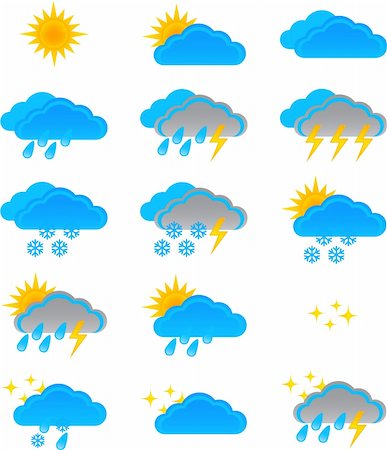 Weather Icons set Stock Photo - Budget Royalty-Free & Subscription, Code: 400-04120227