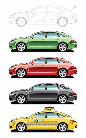 simsearch:400-04121043,k - A Vector .eps 8 illustration of cars. (Simple gradients only - no gradient mesh.) Foto de stock - Super Valor sin royalties y Suscripción, Código: 400-04120229