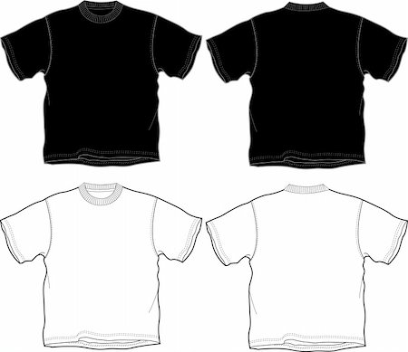 fashion illustration male template - t-shirt outline Stock Photo - Budget Royalty-Free & Subscription, Code: 400-04120222