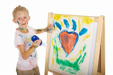 Artistic Young Girl Painting Photographie de stock - Aubaine LD & Abonnement, Code: 400-04121701