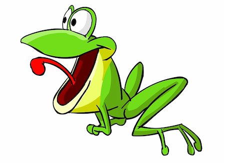 illustration of frog with open mouth. Isolated on white background. Stock Photo - Budget Royalty-Free & Subscription, Code: 400-04121903