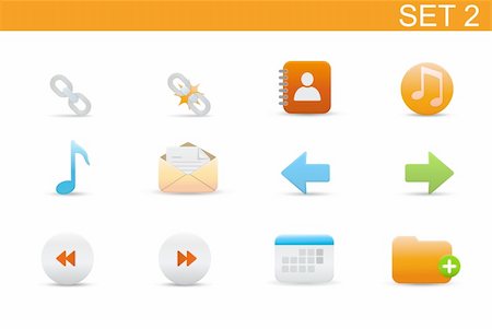 simsearch:400-05151458,k - Vector illustration ? set of elegant simple icons for common computer functions. Set-2 Stock Photo - Budget Royalty-Free & Subscription, Code: 400-04121925