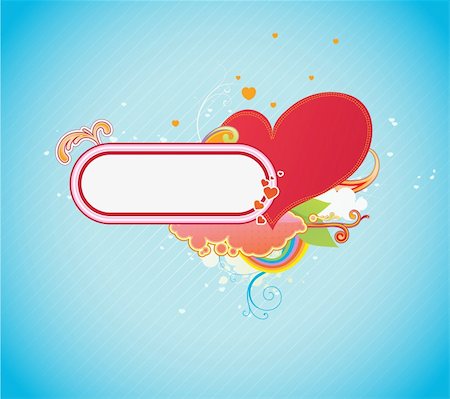 simsearch:400-04558459,k - Vector illustration of Valentines abstract background with heart shape and floral decoration elements Fotografie stock - Microstock e Abbonamento, Codice: 400-04121942