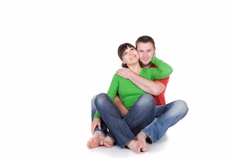simsearch:400-04150404,k - young loving couple together on white background Stock Photo - Budget Royalty-Free & Subscription, Code: 400-04121963