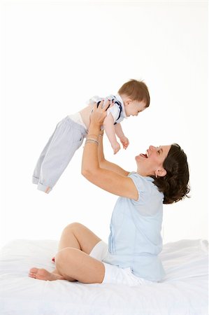 simsearch:400-04633809,k - Beautiful Caucasian mother and baby boy  bonding Photographie de stock - Aubaine LD & Abonnement, Code: 400-04122259