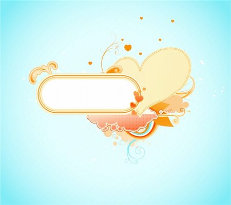 simsearch:400-04620351,k - Vector illustration of Valentines abstract background with heart shape and floral decoration elements Stock Photo - Budget Royalty-Free & Subscription, Code: 400-04122494