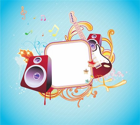 Vector illustration of music abstract frame Stock Photo - Budget Royalty-Free & Subscription, Code: 400-04122498