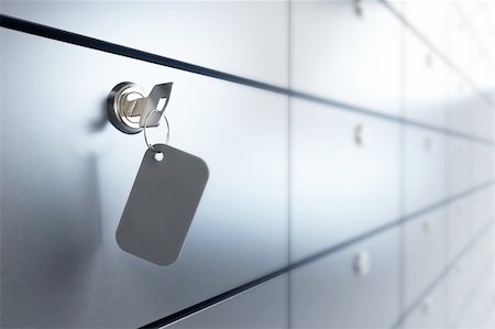 secure metal box - Safe bank and key to the safe Stock Photo - Budget Royalty-Free & Subscription, Code: 400-04122519