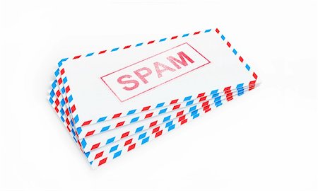 simsearch:700-05974043,k - postal letters with a spam on a white background Photographie de stock - Aubaine LD & Abonnement, Code: 400-04122521