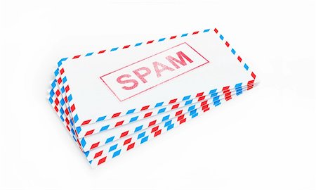 simsearch:400-06849040,k - postal letters with a spam on a white background Stockbilder - Microstock & Abonnement, Bildnummer: 400-04122521