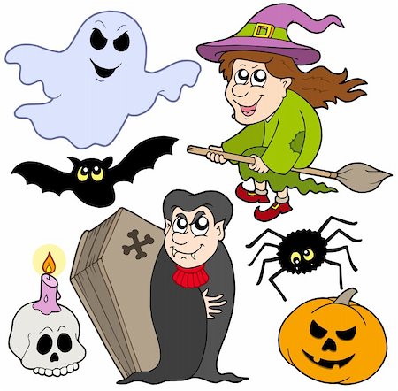 simsearch:400-04628743,k - Various Halloween images 1 - vector illustration. Fotografie stock - Microstock e Abbonamento, Codice: 400-04122565